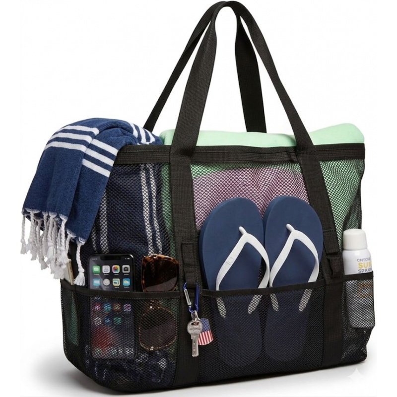 Dry Bag Roll Top - Sac de plage surdimensionné en maille